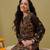Hand Crafted Black Georgette Lucknowi Chikankari Indian Women Kurta With Slip
