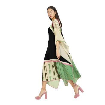 JSDC Lounge Wear Calf Length Boat Neck Style Women's Softy Silk Printed Kaftan 2