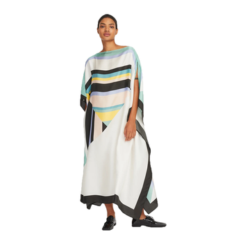 JSDC Women's Casual Wear Striped Printed Softy Silk Kaftan 1