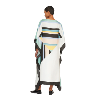 JSDC Women's Casual Wear Striped Printed Softy Silk Kaftan 2