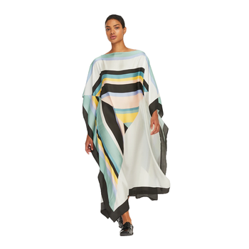 JSDC Women's Casual Wear Striped Printed Softy Silk Kaftan 3