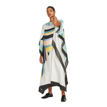 JSDC Women's Casual Wear Striped Printed Softy Silk Kaftan 4