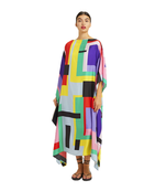 JSDC Calf Length Printed Softy Silk Kaftan For Women