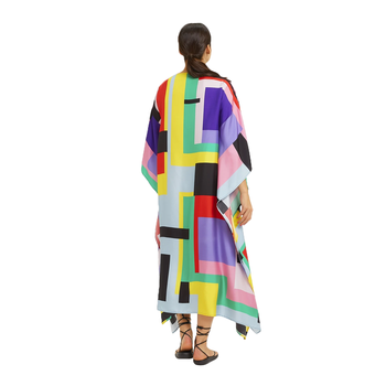 JSDC Calf Length Printed Softy Silk Kaftan For Women 2