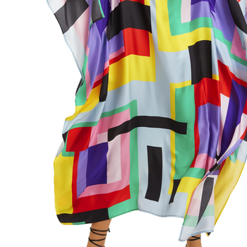 JSDC Calf Length Printed Softy Silk Kaftan For Women 3