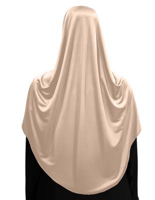Modest Women's Frilled Stylish Solid Polycotton Feel Good Fabric  FAEEZAH Hijab Wheat 2