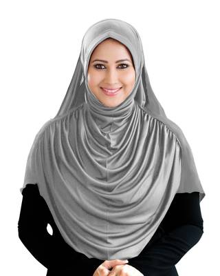 Modest Women's Frilled Stylish Solid Poly cotton Feel Good Fabric  FAEEZAH Hijab Bronze 1
