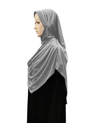 Modest Women's Frilled Stylish Solid Poly cotton Feel Good Fabric  FAEEZAH Hijab Bronze 3