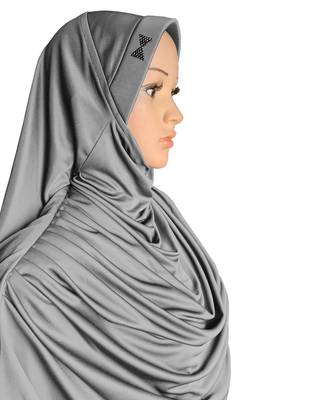 Modest Women's Frilled Stylish Solid Poly cotton Feel Good Fabric  FAEEZAH Hijab Bronze 4