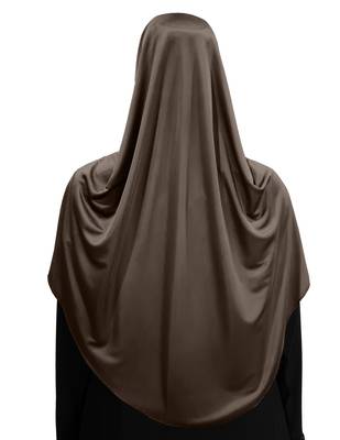 Modest Women's Frilled Stylish Solid Polycotton Feel Good Fabric  FAEEZAH Hijab Formal Grey 2