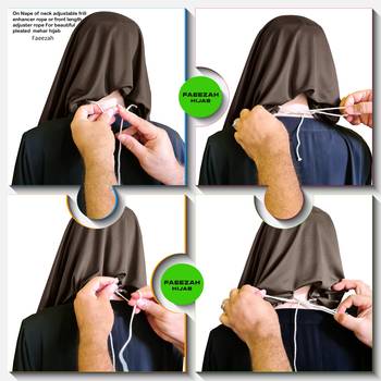 Modest Women's Frilled Stylish Solid Polycotton Feel Good Fabric  FAEEZAH Hijab Formal Grey 5