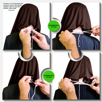 Modest Women's Frilled Stylish Solid Polycotton Feel Good Fabric  FAEEZAH Hijab Dark-chocolate  5