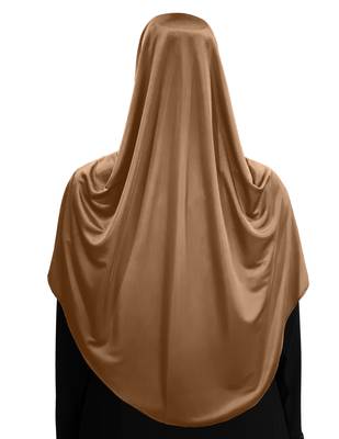 Modest Women's Frilled Stylish Solid Polycotton Feel Good Fabric  FAEEZAH Hijab Gold  2