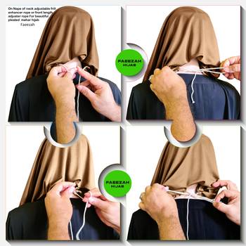 Modest Women's Frilled Stylish Solid Polycotton Feel Good Fabric  FAEEZAH Hijab Gold  5