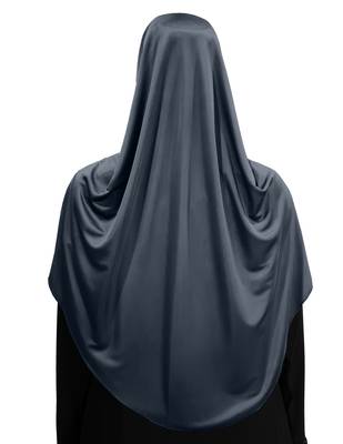 Modest Women's Frilled Stylish Solid Polycotton Feel Good Fabric  FAEEZAH Hijab Grey 2