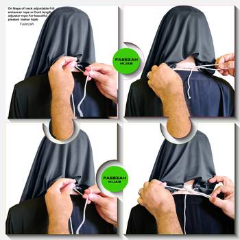 Modest Women's Frilled Stylish Solid Polycotton Feel Good Fabric  FAEEZAH Hijab Grey 5