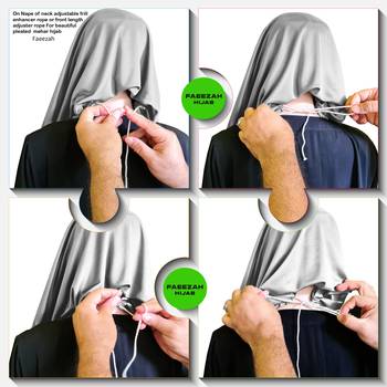 Modest Women's Frilled Stylish Solid Polycotton Feel Good Fabric  FAEEZAH Hijab Silver 5