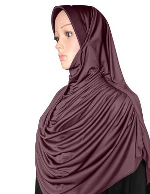 Modest Women's Frilled Stylish Solid Polycotton Feel Good Fabric  FAEEZAH Hijab Coffee 4