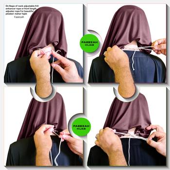 Modest Women's Frilled Stylish Solid Polycotton Feel Good Fabric  FAEEZAH Hijab Coffee 5