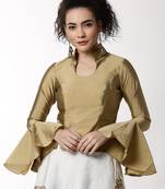 Gold plain polyester tunics