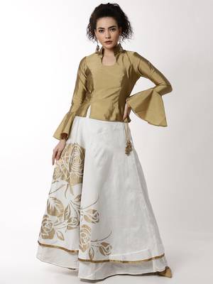 Gold plain polyester tunics 2