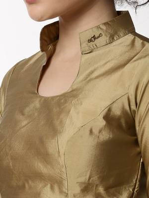 Gold plain polyester tunics 3