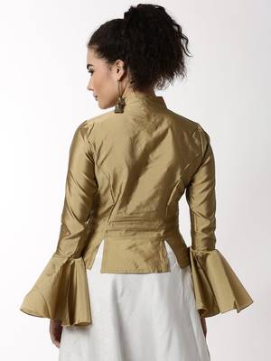 Gold plain polyester tunics 5