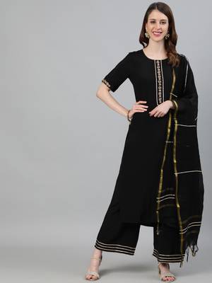 Black self design tussar silk salwar 5
