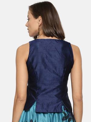 Blue printed polyester tunics 4