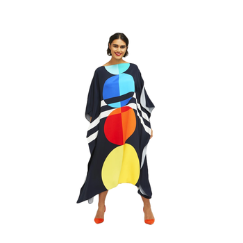 JSDC Women's Calf Length Printed Softy Silk Kaftan 1