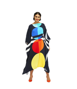 JSDC Women's Calf Length Printed Softy Silk Kaftan