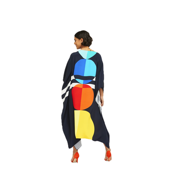 JSDC Women's Calf Length Printed Softy Silk Kaftan 2