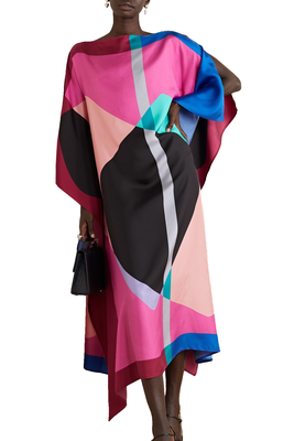 JSDC Women's Beach Wear Printed Softy Silk Kaftan 1