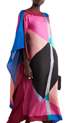 JSDC Women's Beach Wear Printed Softy Silk Kaftan 2