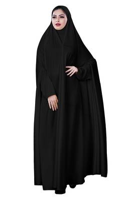 JSDC Plain Crystal Lycra Long Women Free Size Abaya Makhna Hijab 5