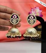 Maroon jhumkas