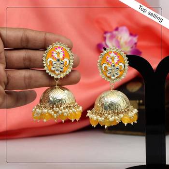 Yellow jhumkas 1