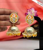 Yellow jhumkas