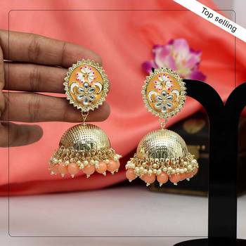 Orange jhumkas 1
