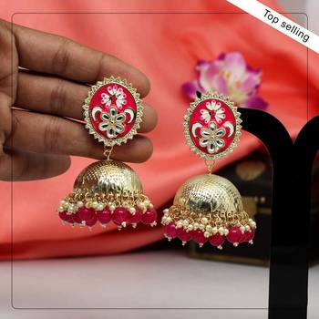 Pink jhumkas 1