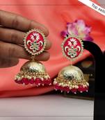 Pink jhumkas