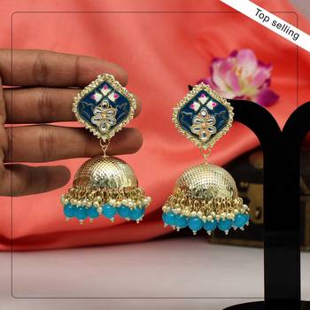 Turquoise jhumkas 1
