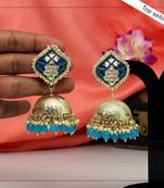 Turquoise jhumkas