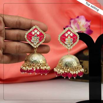 Pink jhumkas 1