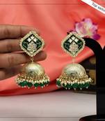 Green jhumkas