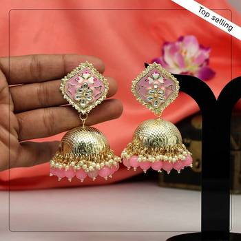 Pink jhumkas 1