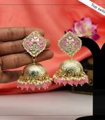 Pink jhumkas