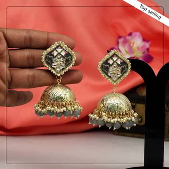 Grey jhumkas 1