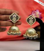 Grey jhumkas