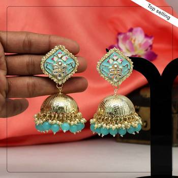 Blue jhumkas 1